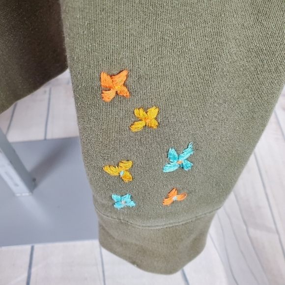 Rip Curl Hoodie Olive Embroidered Size Medium - Picture 9 of 14